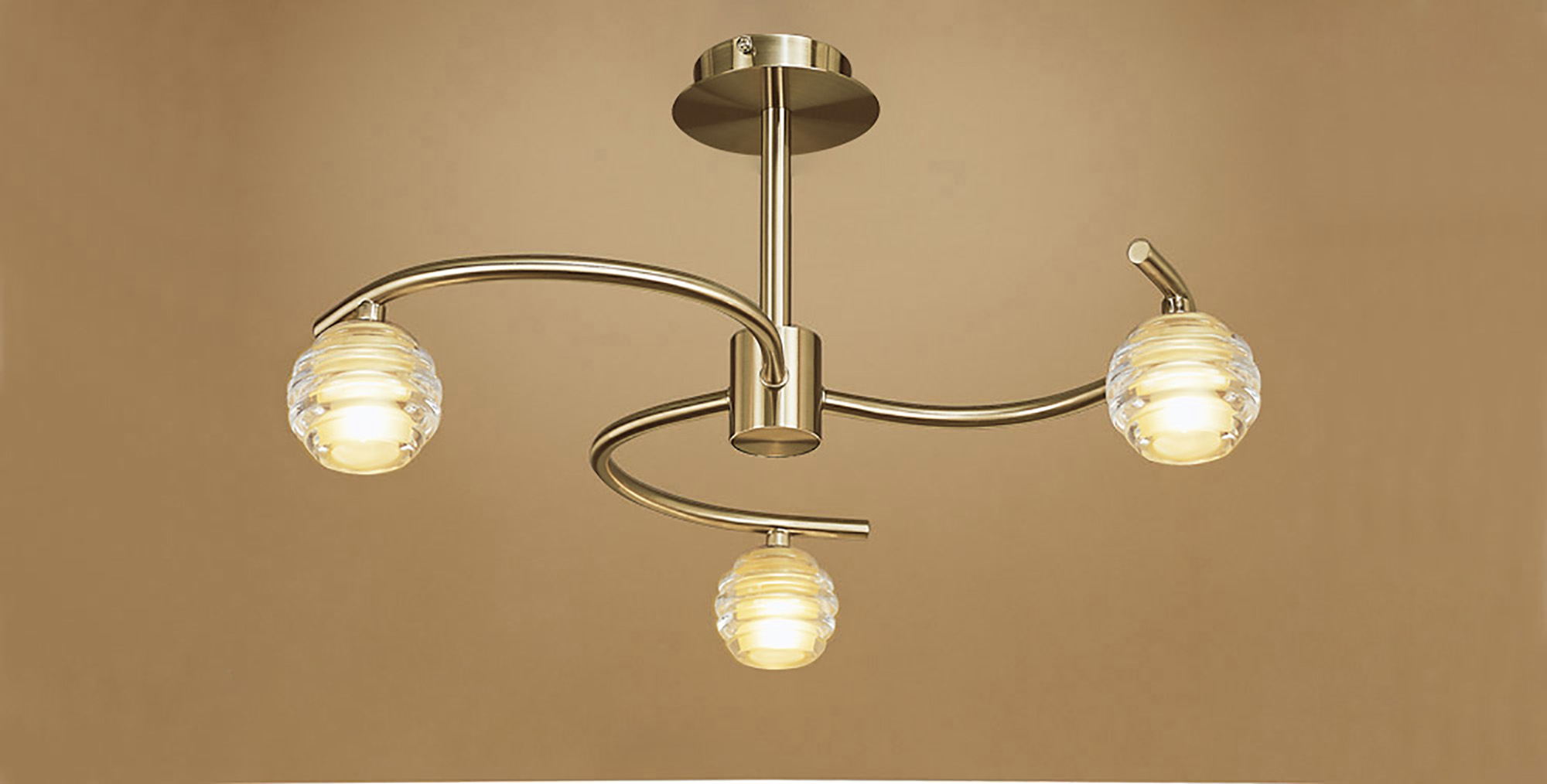 Sphere AB Ceiling Lights Mantra Semi Flush Fittings